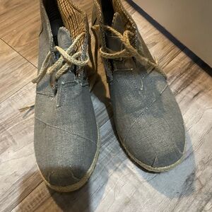 Toms Gray Wedge Shoes